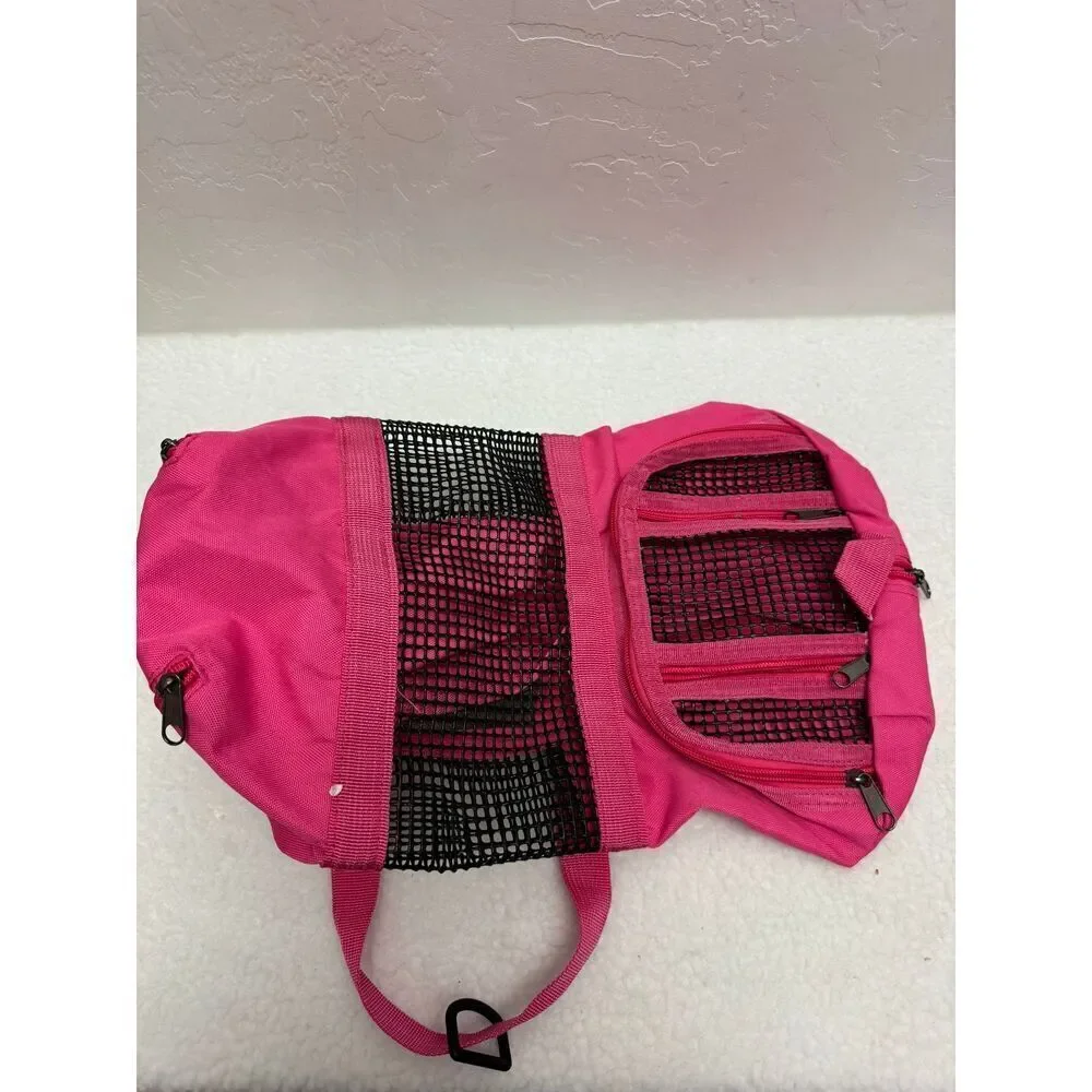 Wellver Pink Soft Sided Cat Grooming Bag With Mesh‎ Windows Zipper Closure Small